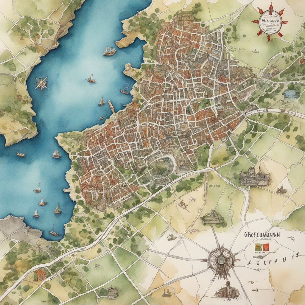 medieval port city map