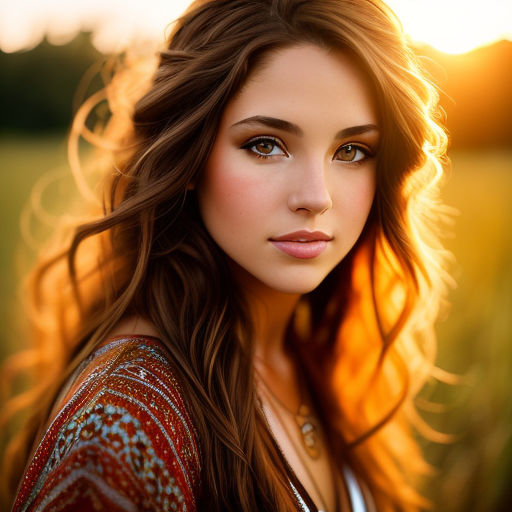 pretty girl with brown hair and hazel eyes