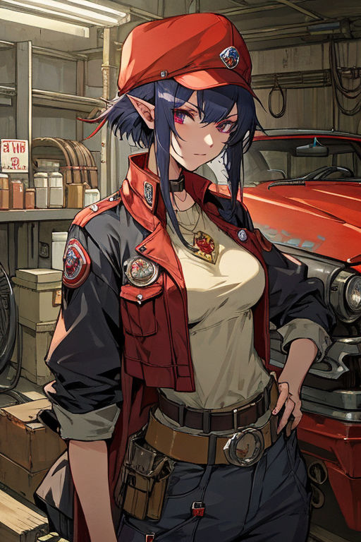 Premium Photo | Female Mechanic Anime Character Illustration