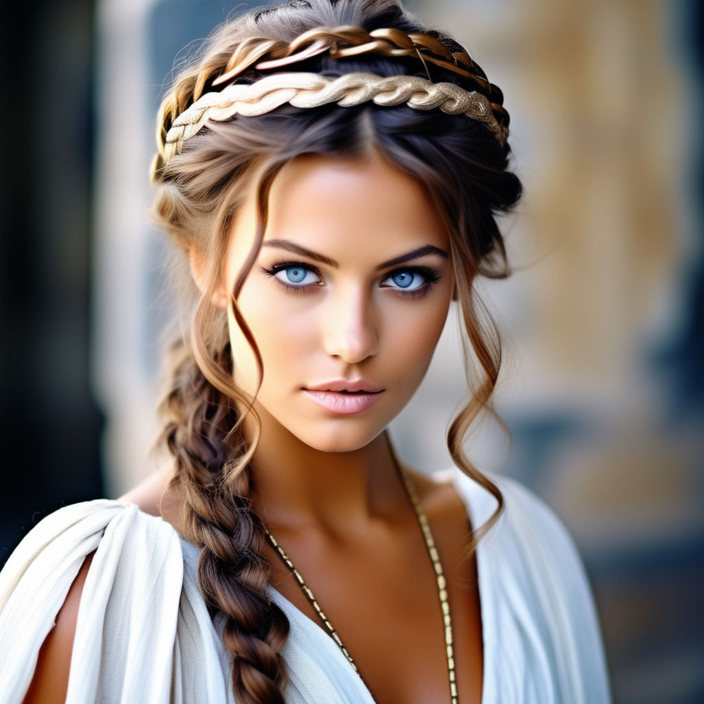 Greek Style Hairdo String Pearls Hairstyle Stock Photo 1487003750 |  Shutterstock