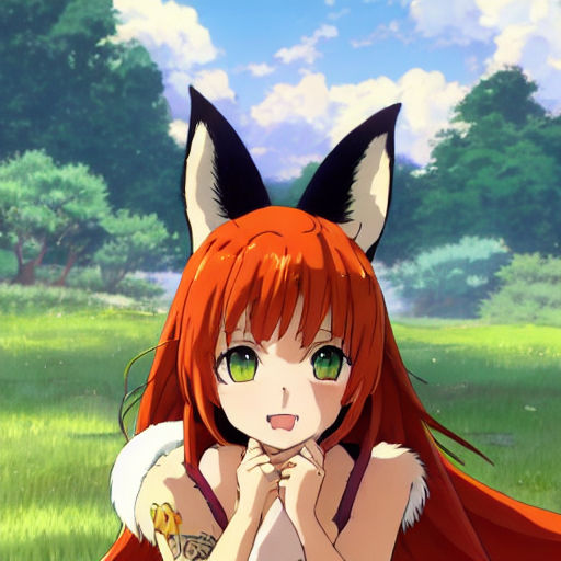 cute and beautiful anime girls with wolf ears 16724335 Vector Art at  Vecteezy