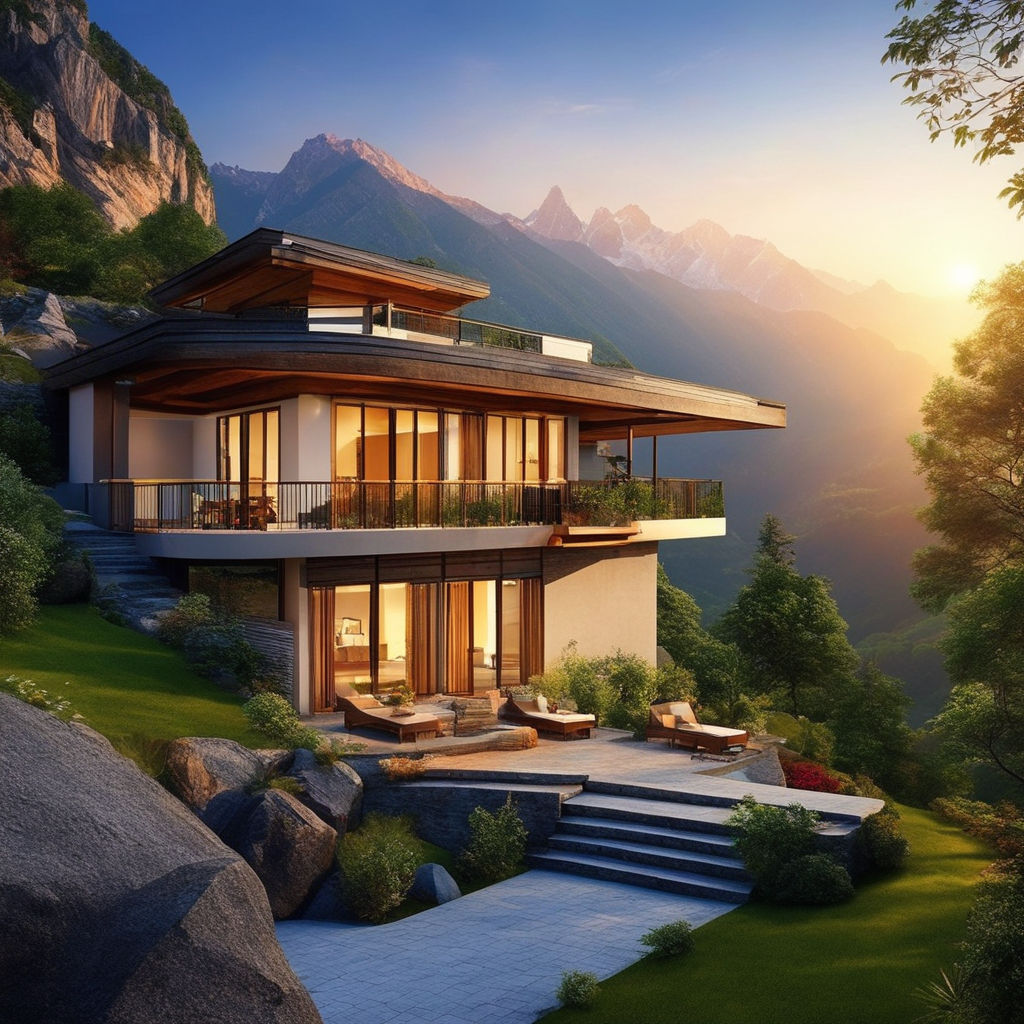 modern landscaping serene sun house
