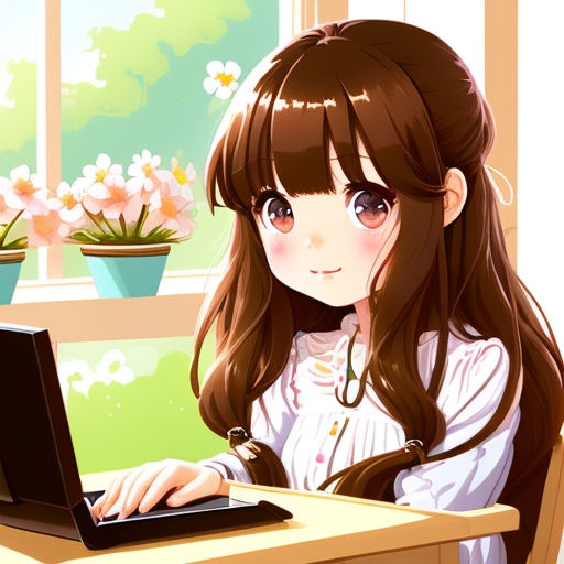 anime girl playing video games