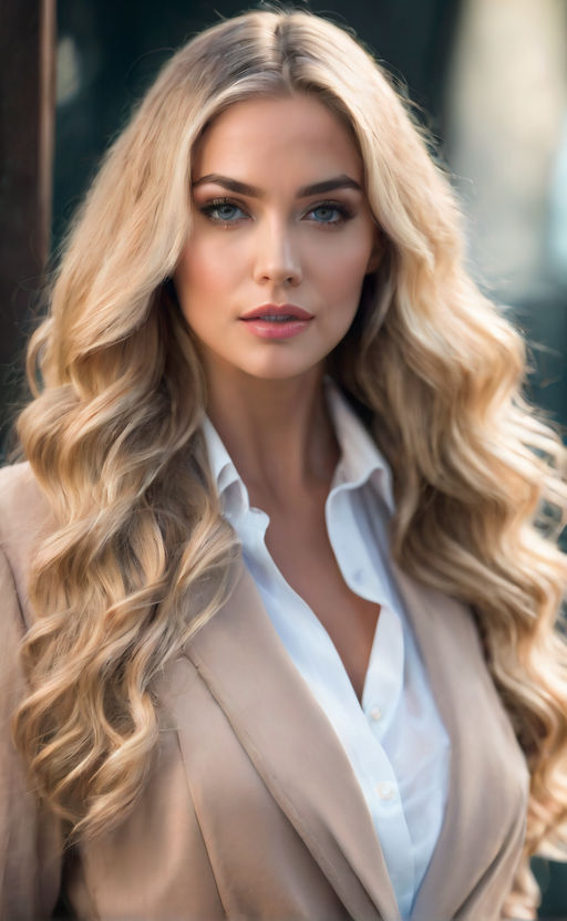 Blonde Elegant and Wavy hair