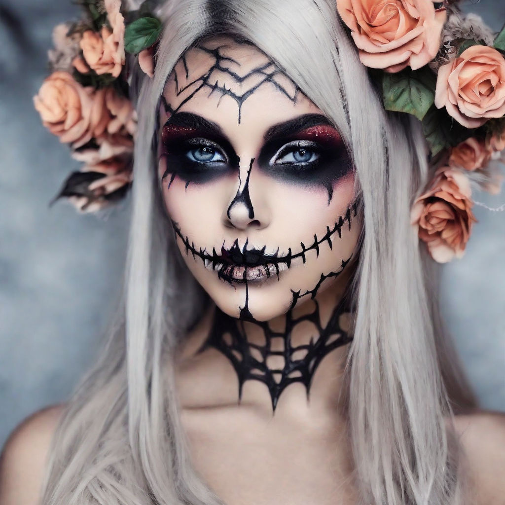 cute girl skeleton makeup