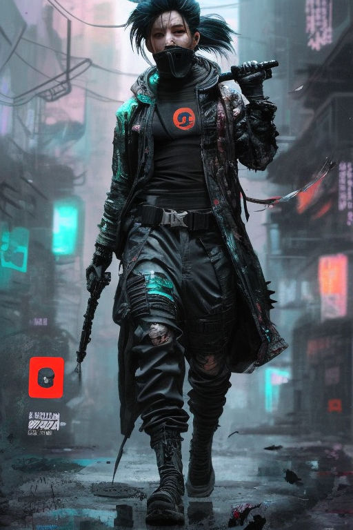 cyberpunk character concept art