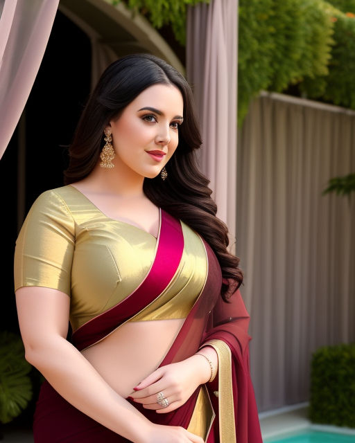 curvy waist in saree - Playground