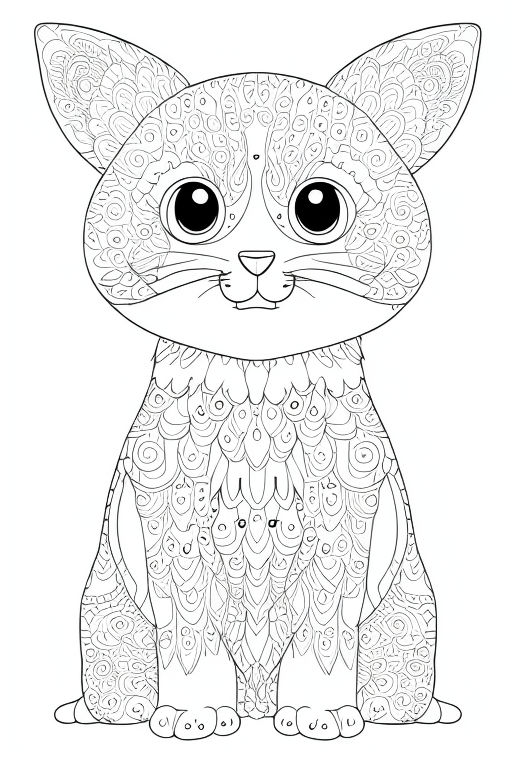 hello kitty cat coloring pages