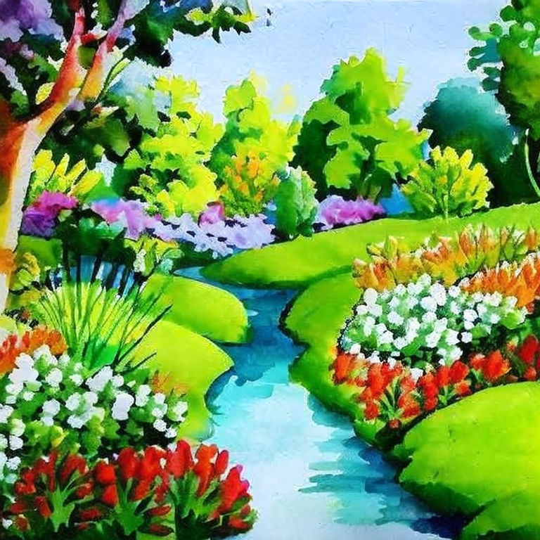 Season Garden drawing for project | Beautiful Garden drawing easy| How to draw  beautiful Garden easy - YouTube