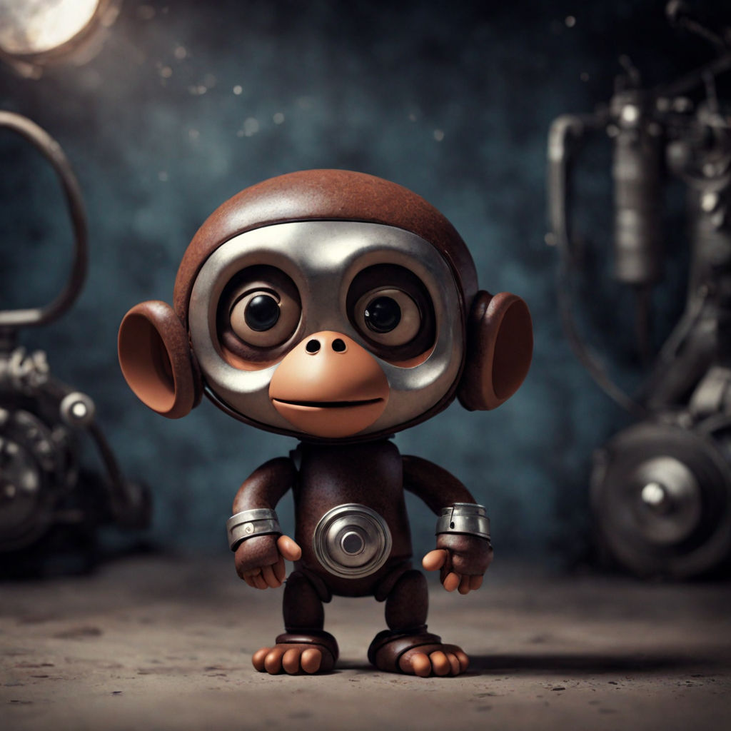 Cartoon monkey that loves to invent cool gadgets - Playground