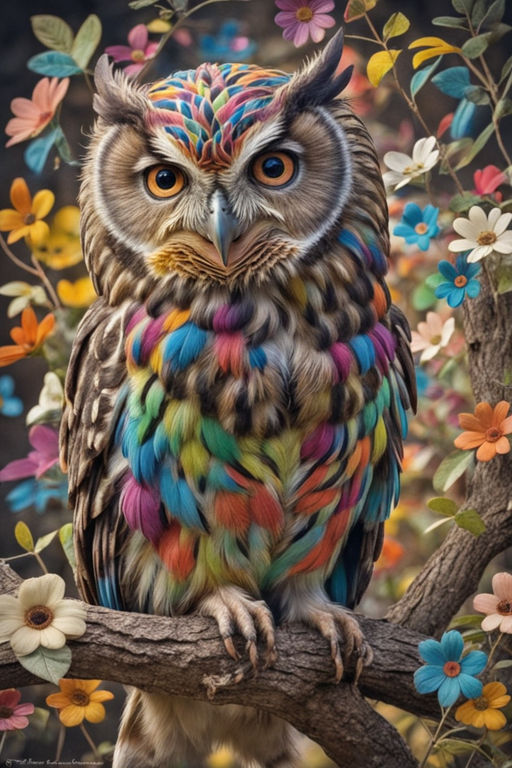 colorful owl images