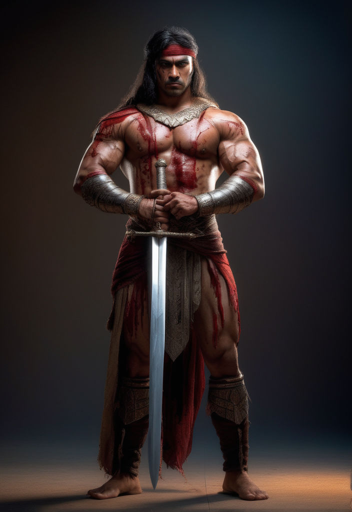 a muscular warrior - Playground