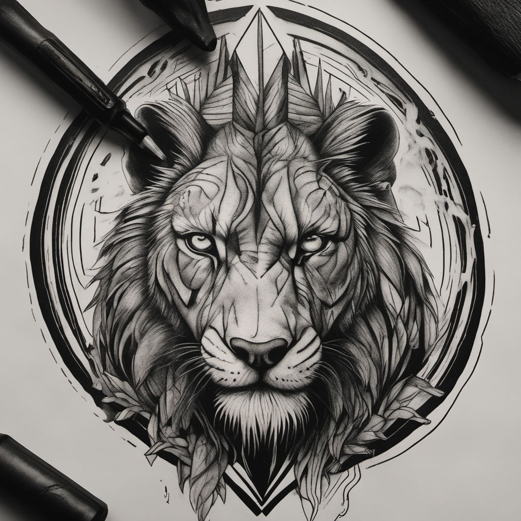 taal lake clipart black and white lion