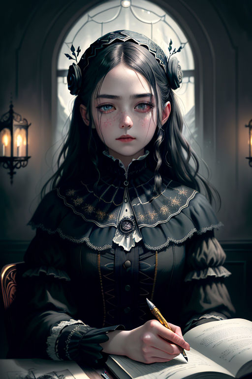 portrait of cute goth girl - Playground