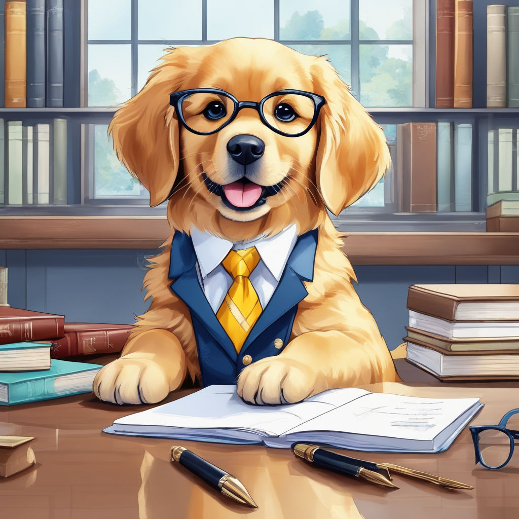 Cute Anime Golden Retriever Greeting Card for Sale by LinearDimension   Redbubble