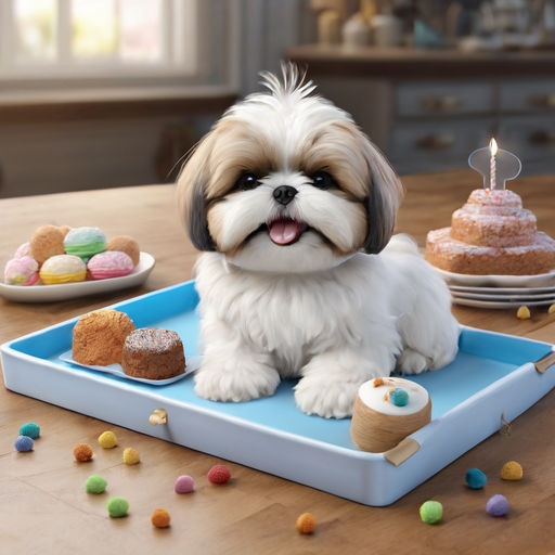 A Shih Tzu Cake For A Birthday Party For My Clients Twin Shih Tzu Dogs The  Humans Got A Dog Cake The Dogs Got Pupcakes - CakeCentral.com