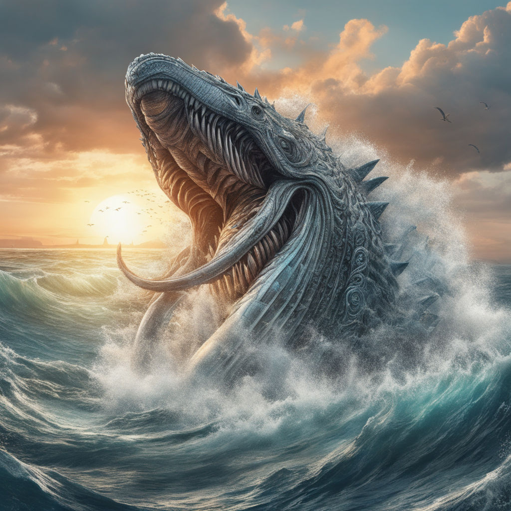 giant sea monster drawing