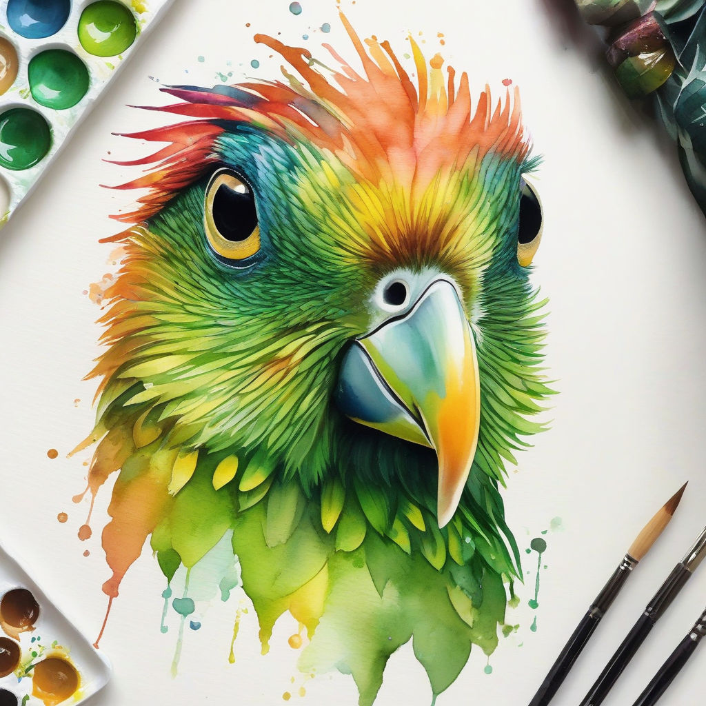 a beautiful color pencil drawing of a parrot by chuppy | Stable Diffusion