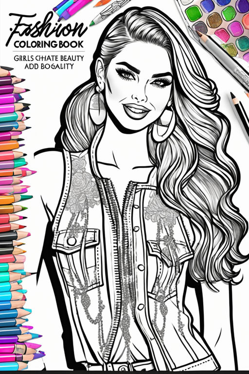 Fashion Coloring Book for Girls Ages 8-12: Fun and Stylish Fashion