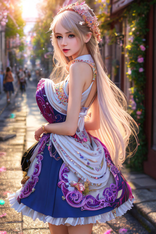 windingkoala59 fantasy anime girl with fantasy clothes