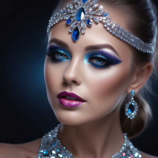 Beautful strass.  Rhinestone makeup, Catwalk makeup, Fantasy makeup