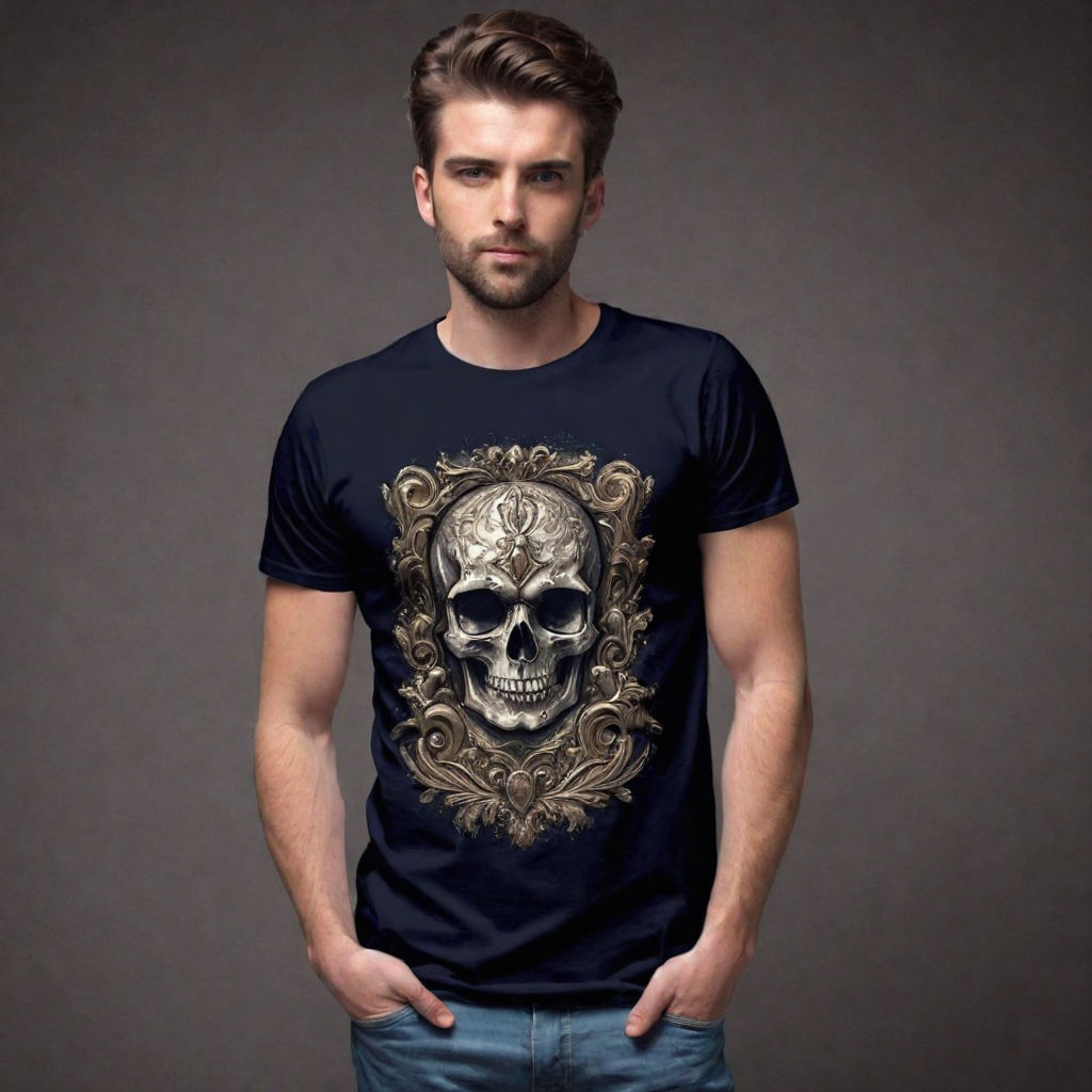 BLACKWORK (BLACK T-SHIRT) SNAKE & SKULL