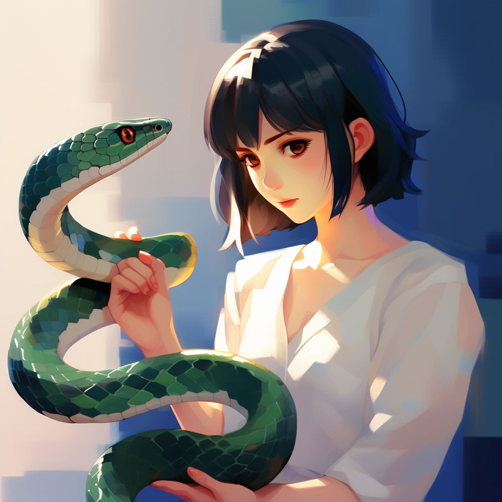 AI Art: Pouting snake girl by @Jessa Daeh