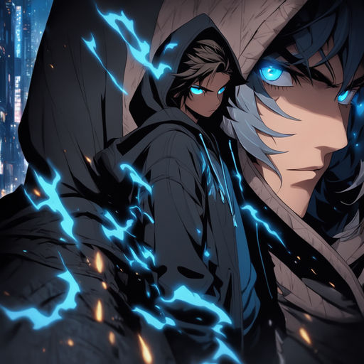 Boy with Blue Glowing Eyes Anime Wallpaper - Anime Wallpaper 4k