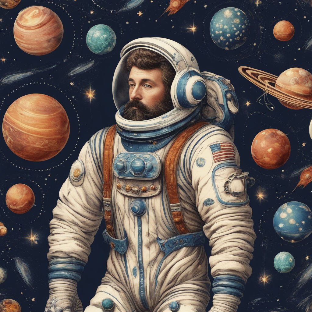 vintage outer space art