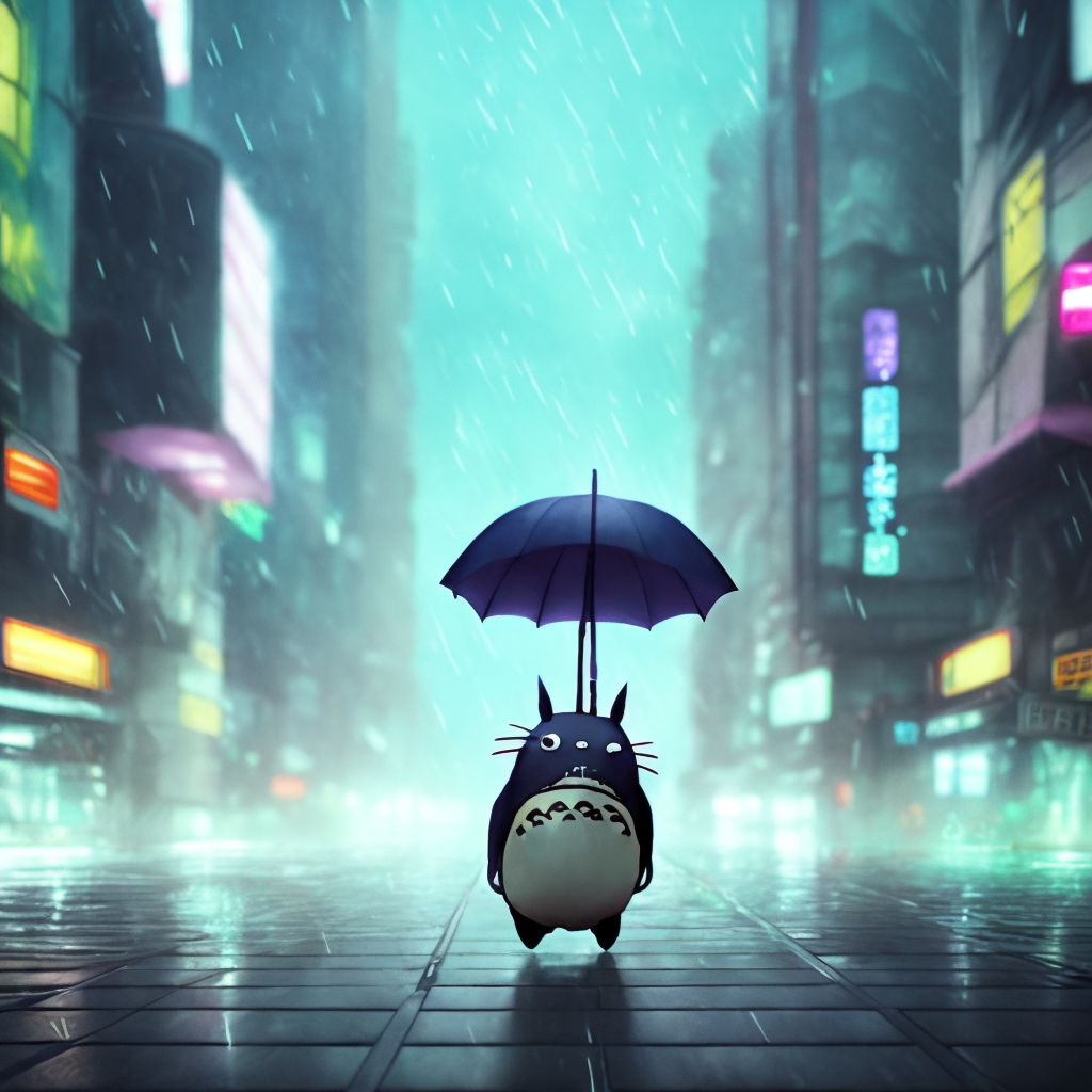 my neighbor totoro wallpaper rain