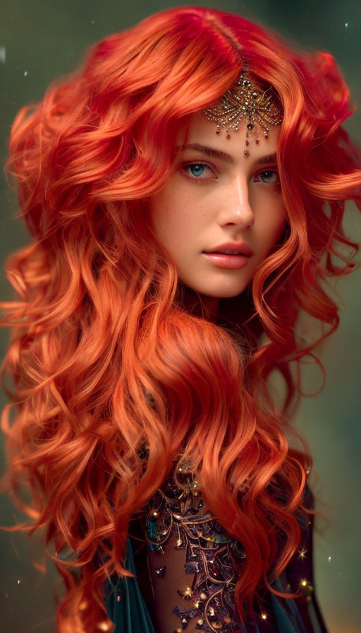 beautiful fiery orange hair