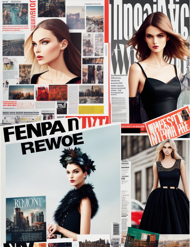 fashion magazine covers collage