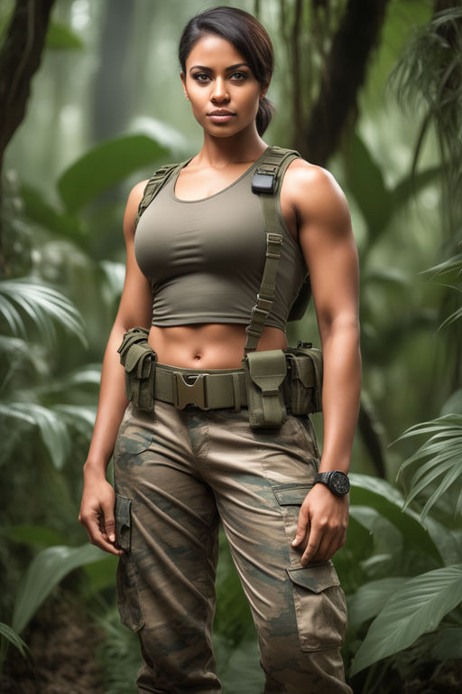 Naomie Harris in black tactical abseiling gear - Playground