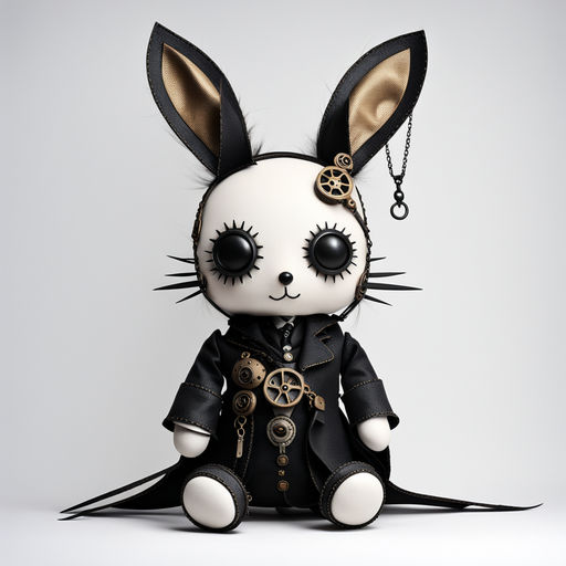 New Dark Series Rabbit Plush Toy Stuffed Zombie Bunny Doll Gothic