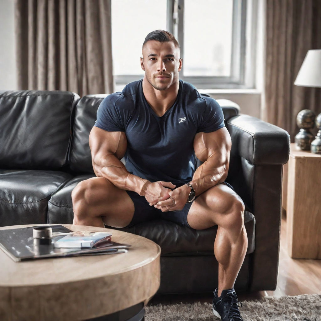 Handsome muscular bodybuilder posing over gray background Stock Photo |  Adobe Stock