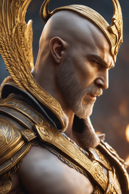 blades of olympus shinning in kratos back - Playground