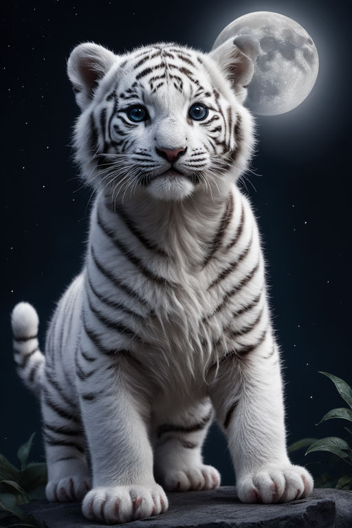 white tiger with blue eyes