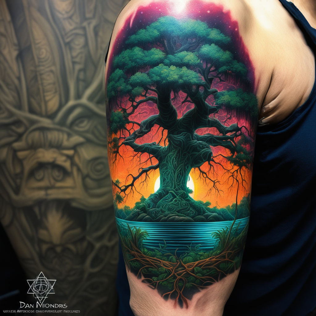 tree of life tattoo color