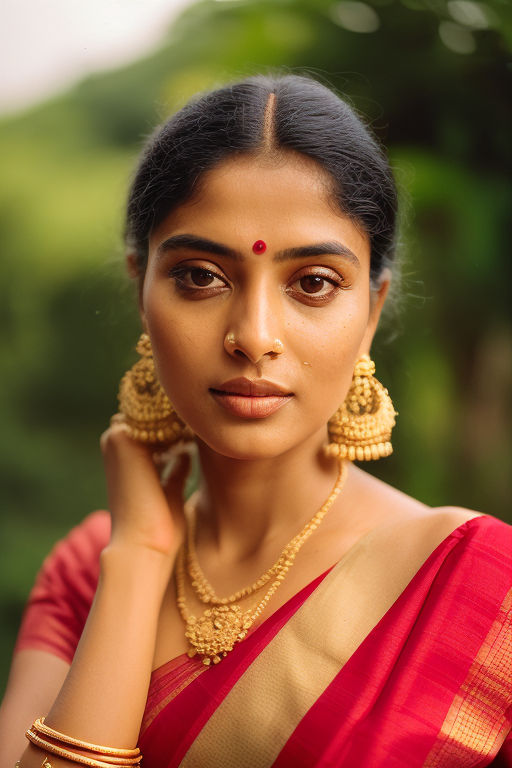 Sari Kerala Double Sided Black Lacquer Hoop Earrings