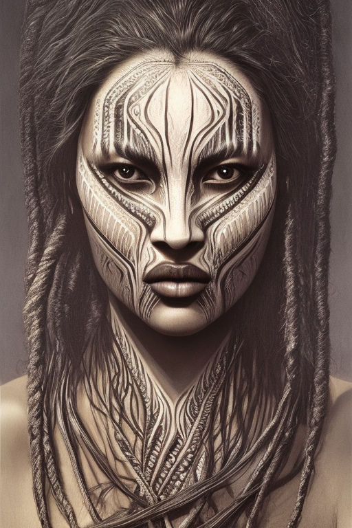 ArtStation - Golden Face Tattoo /Face paint design