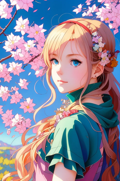 beautiful anime style woman - Playground