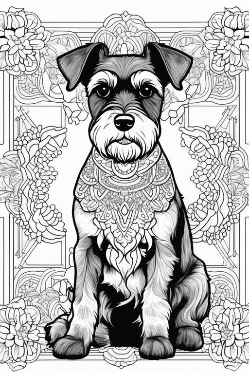 Barnes and Noble Miniature Schnauzer Coloring Book: A Cute Adult Coloring  Books for Mini Schnauzer Owner, Best Gift for Dog Lovers