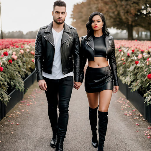 Couple leather jacket Stock Photos, Royalty Free Couple leather jacket  Images | Depositphotos