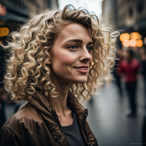 Realist Woman Looking Out Window Wet Face Models Long Fluffy Blond Curly  Hair Chiseled Jawline Stunning Large Format Torn Humid Rainy Outside Muse  Soft Filtered Outdoor Lighting, Generative Ai Stock Photo, Picture