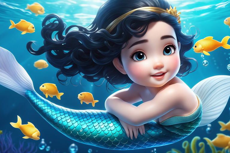 baby girl cartoon mermaids