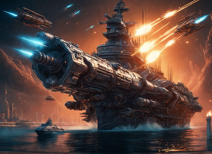 ArtStation - large space battleship