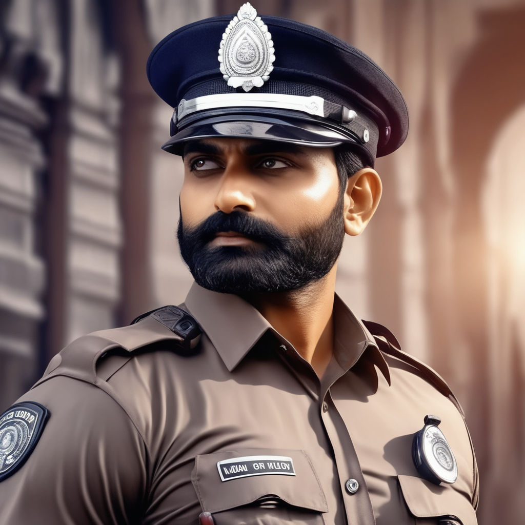 indian police inspector cap