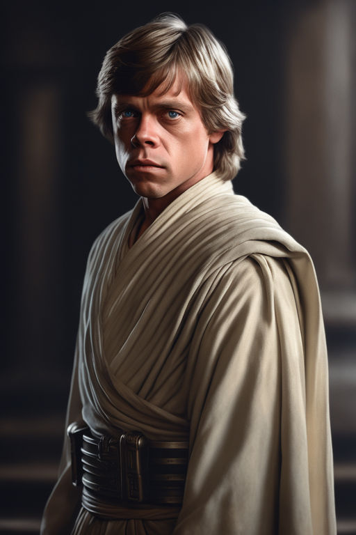 Lexica - Young Mark Hamill as Luke Skywalker like a dark jedi with a red  lightsaber, tattoed, cyberpunk slum in space, light summer clothes,  cyberpu