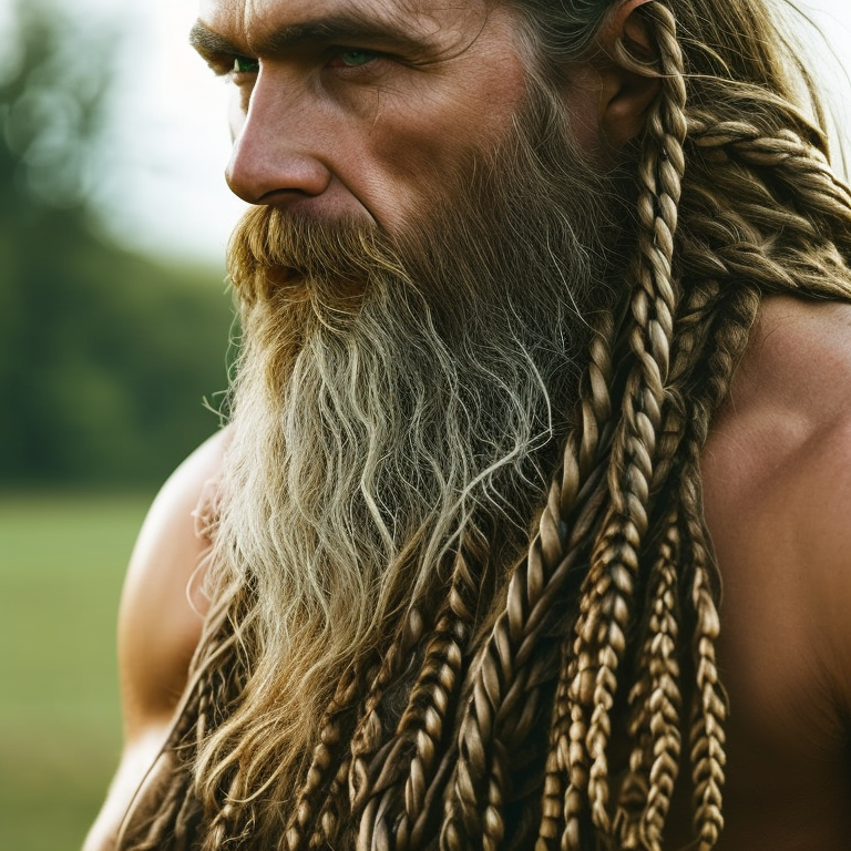 long goatee braided