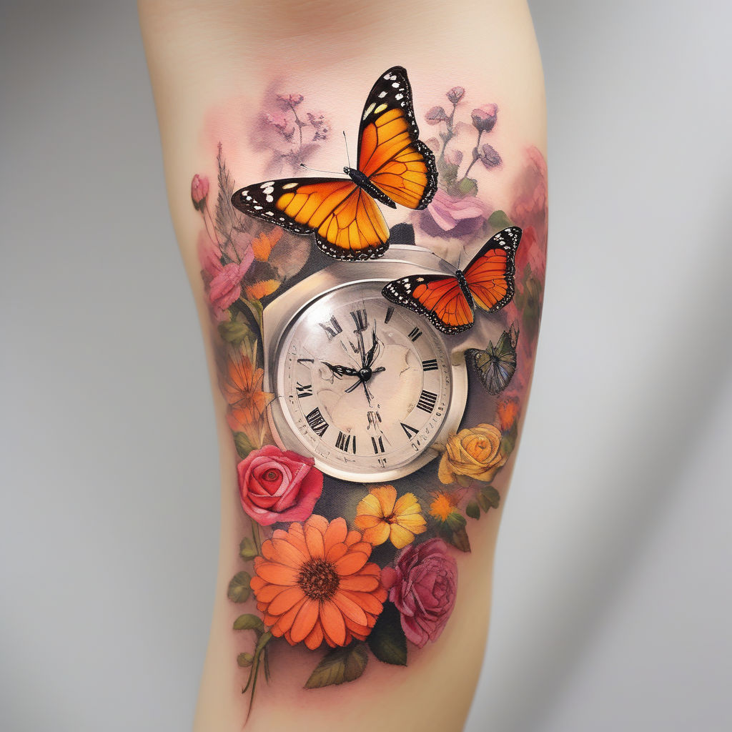 Artful Clock Tattoo Sketches – IMAGELLA